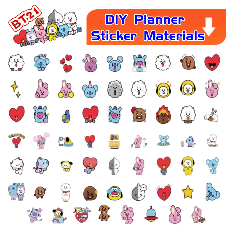 BT21 koya RJ tata Shooky Mang  - đánh giá và giá Memo Pad Sticky