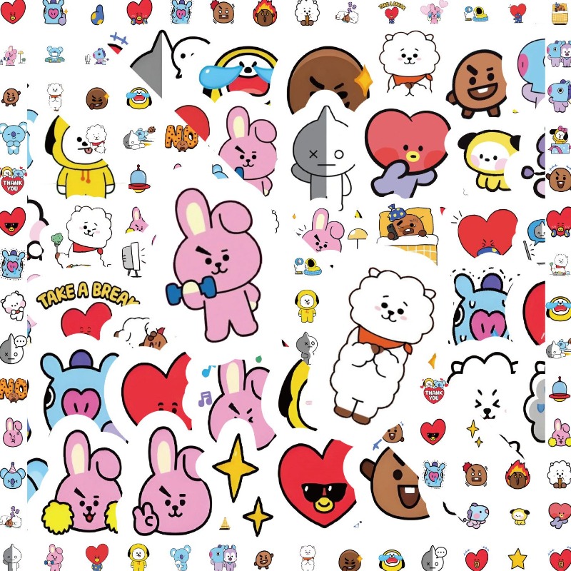 BT21 koya RJ tata Shooky Mang  - đánh giá và giá Memo Pad Sticky