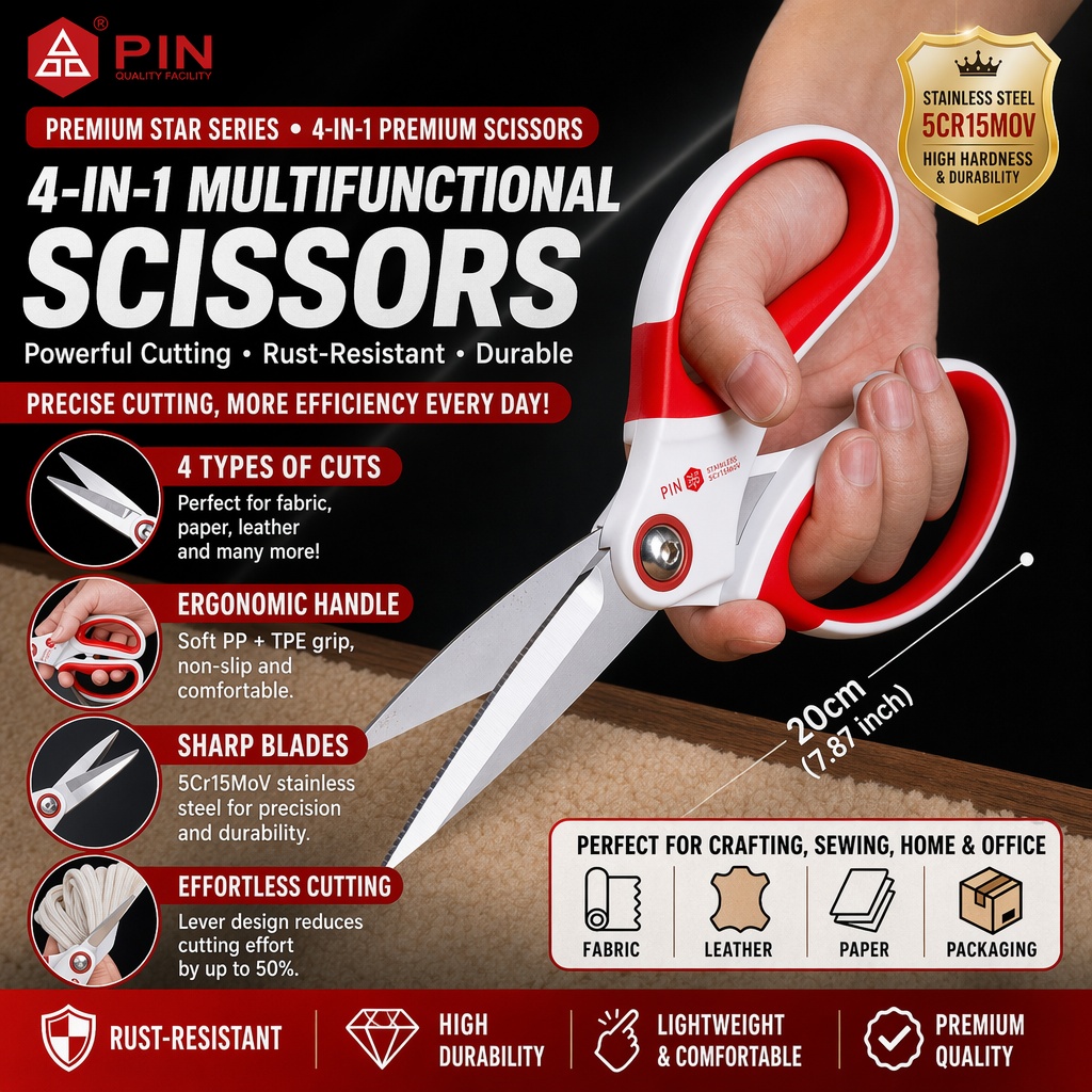 Multi-Function Scissors 5Cr15M - đánh giá và giá Scissors Stainless Craft