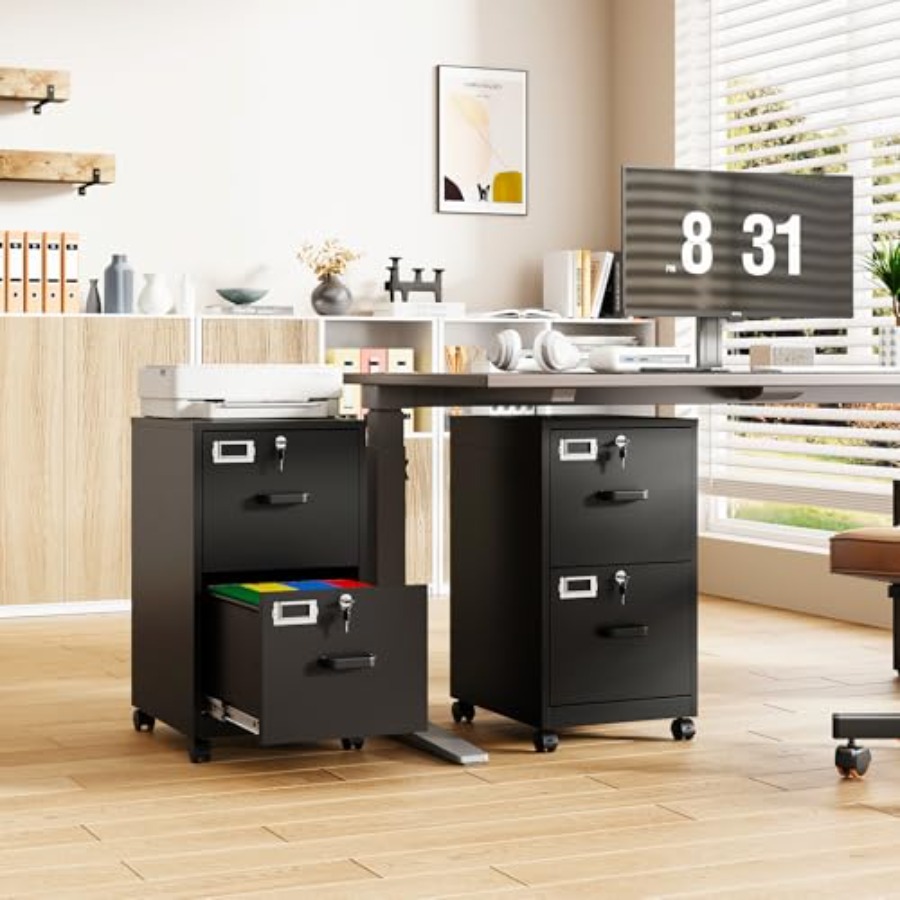 2-Drawer Rolling File Cabinet  - đánh giá và giá File Folder Hanging