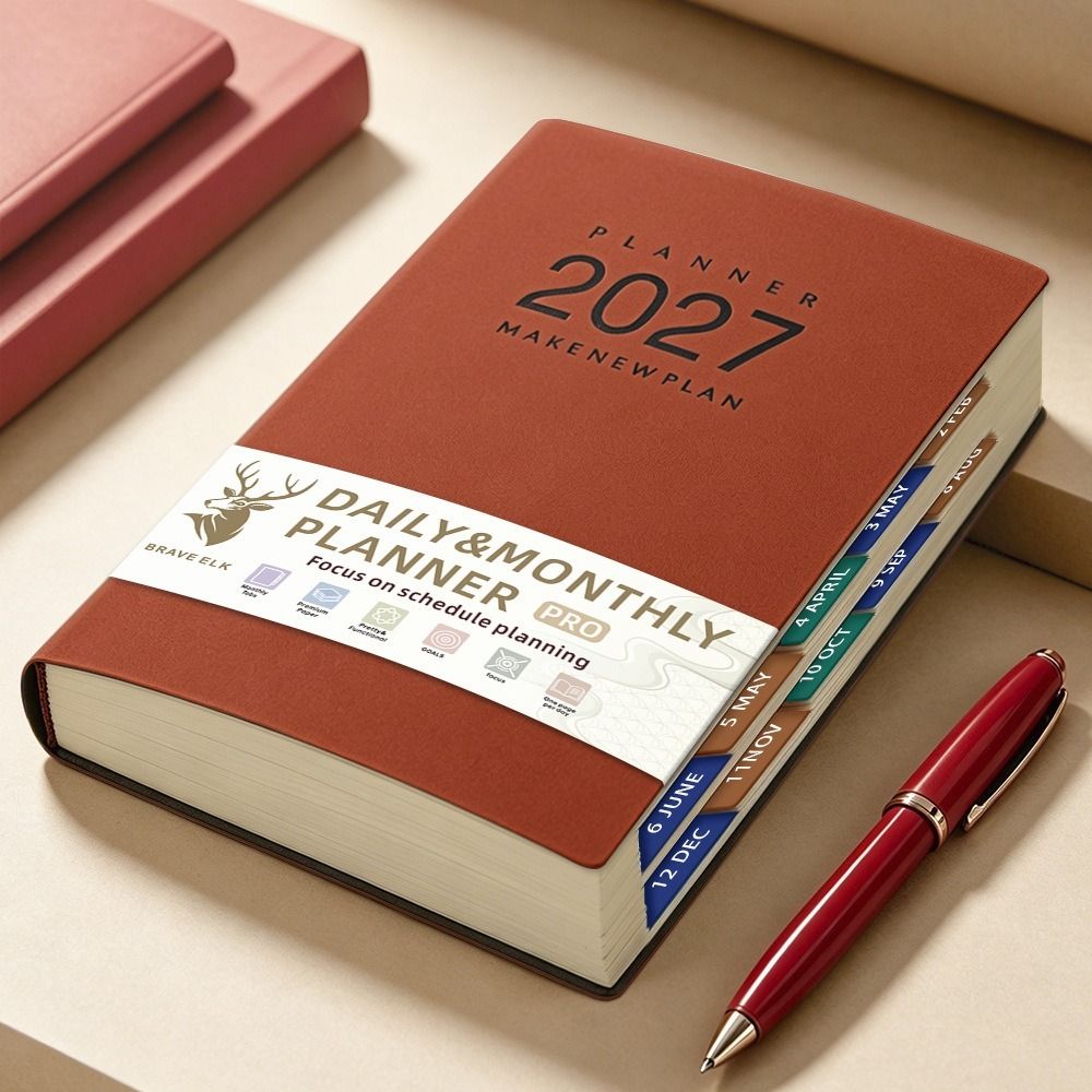 A5 Size Daily Planner Notebook - đánh giá và giá Journal Leather Hardcover