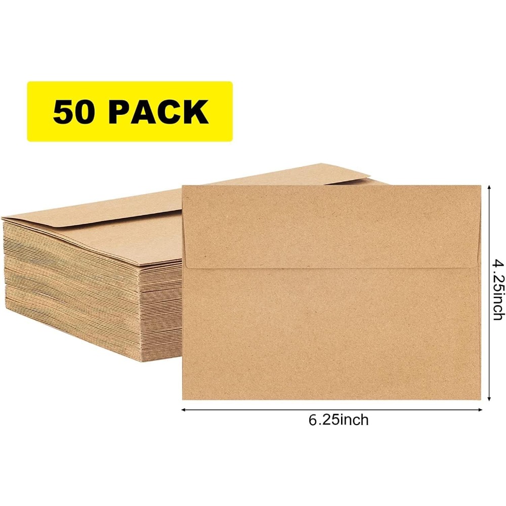 50-pack kraft paper envelopes  - đánh giá và giá Letter Envelope Kraft