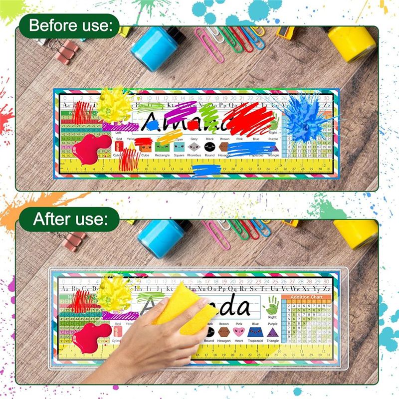 N34R-Clear Reusable Pocket Nam - đánh giá và giá Desk Name Plate