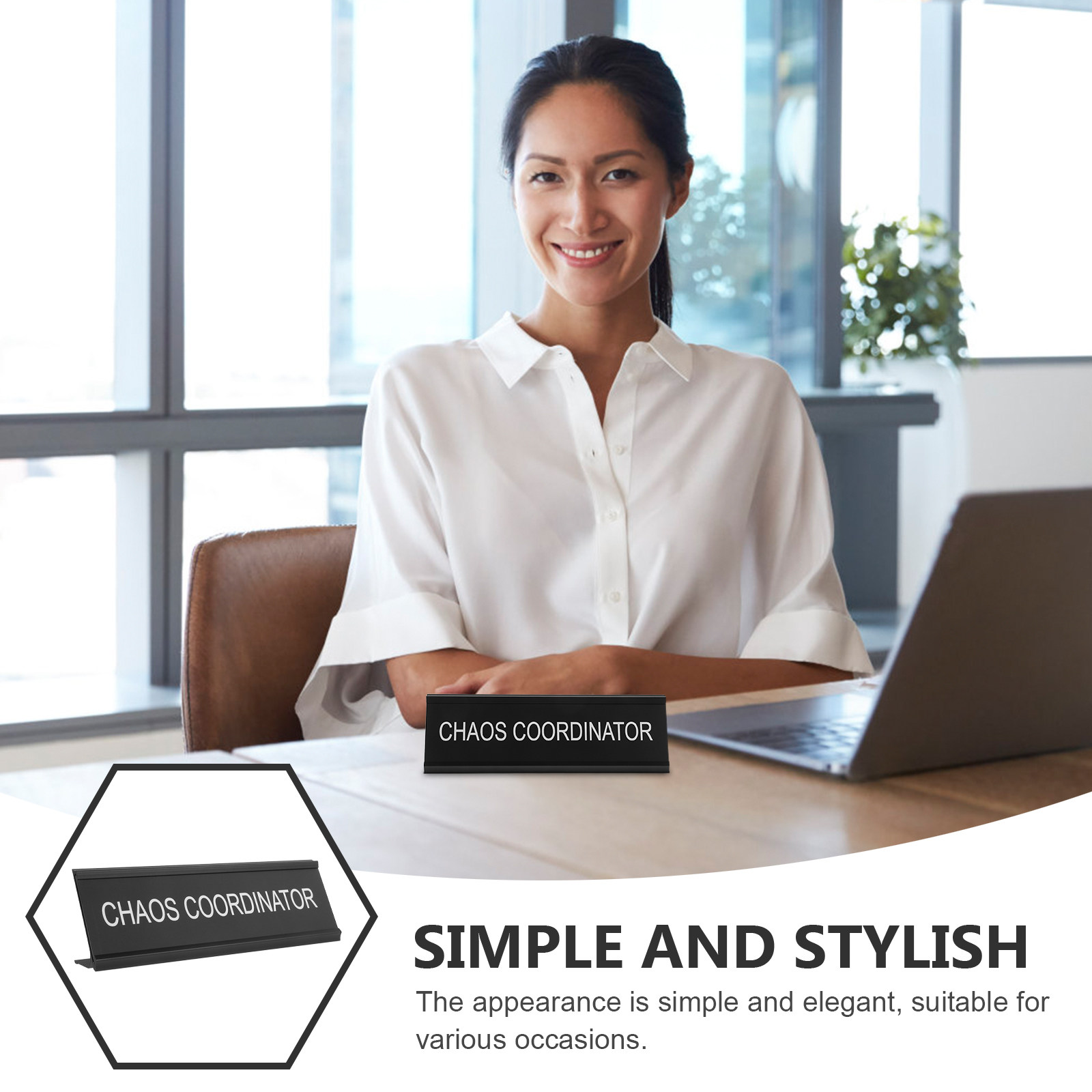 L-Shaped Aluminum Alloy Desk P - đánh giá và giá Desk Name Plate